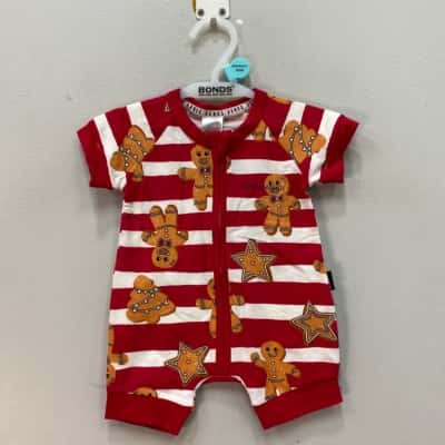 Xmas Bonds Wondersuit  Size 0000 (Newborn)