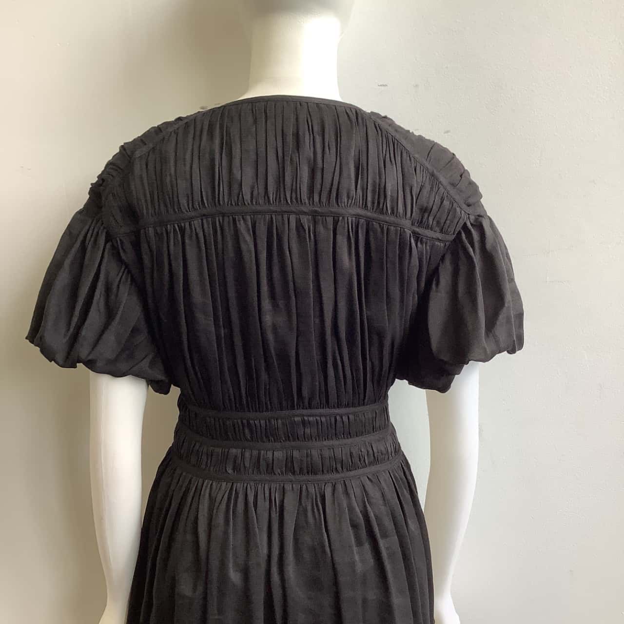 Country Road Womens Size 16 Linen & Silk Blend Mini Dress Black(s)