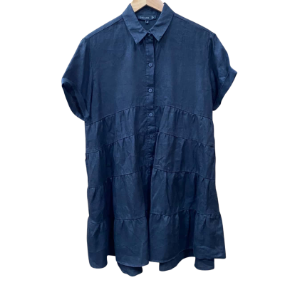 Decjuba Black Linen Shirt Dress Size 8