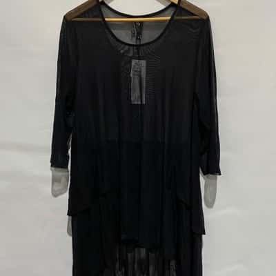 TS Womens  Size 16 (S) 3/4 Sleeve Top Black  