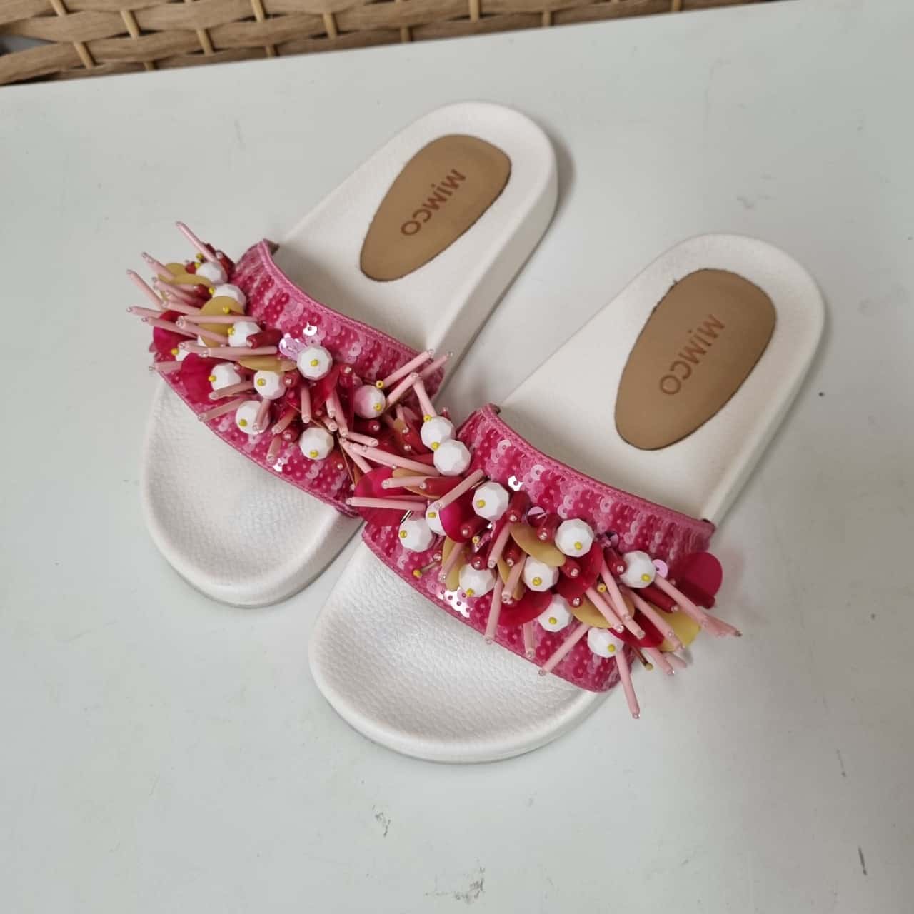 Reduced*** Mimco Marshmallow Aquafier Slides size 37(s)
