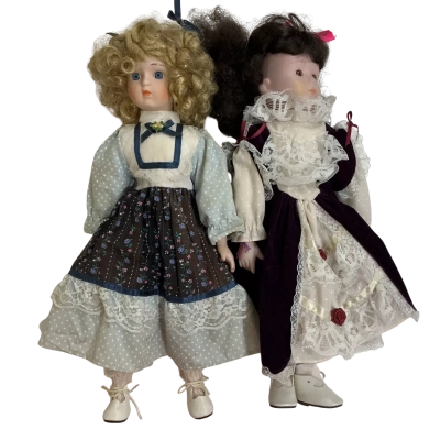 vintage style doll x2