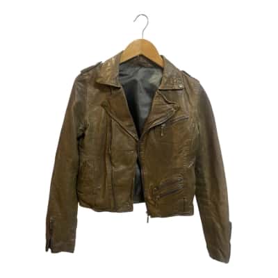 Lamb skin biker Jacket Sz S 