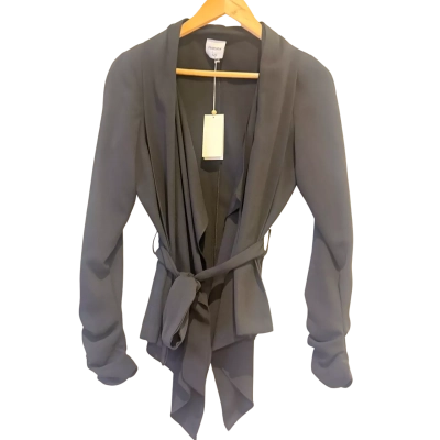 7th Vision.  BNWT**. Black Wrap Jacket.    Size 12 