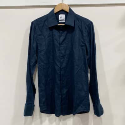 Yd. Mens  Size XS Long Sleeve Shirt Navy Blue 