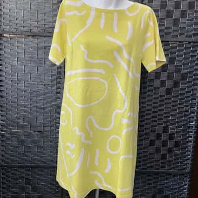 Gorman Womens  Size M Short Sleeve Dress  Yellow 