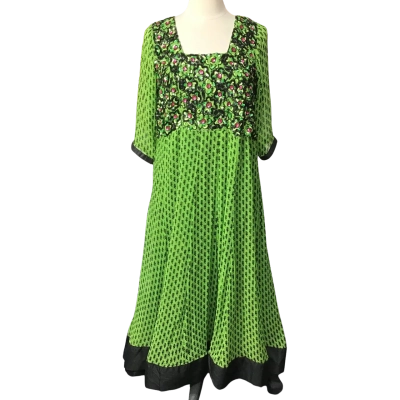 Tuulaa 3/4 Sleeve Long Length Sari Dress