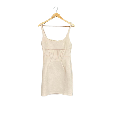 B by Runway Nude suede mini dress Women's size L