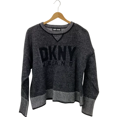 DKNY Jeans Mens  Size M Crew Neck Jumper Black  / Grey 