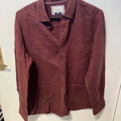 Gazman Mens  Size M Long Sleeve Shirt Brown 