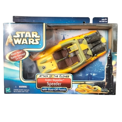 Star Wars - Anakin Skywalker Speeder with Blast-off Panels Attack of the Clones. 2001 by Hasbro.