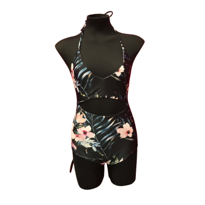 Womens Exotica Reversible One Piece Silky Swimsuit Floral/Pale Pink Extra Coverage Bottoms RRP: $119.00