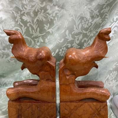 Teak Book Ends