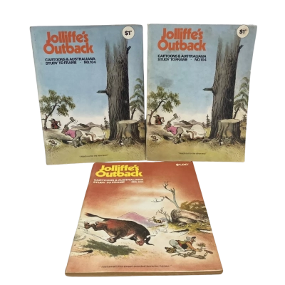 Jollife’s Outback Cartoons & Australiana Study to Frame 101 104 x2 Graphic Novel Book Numbers