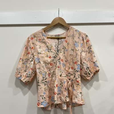 Rollas Womens  Size 14 Short Sleeve Top Floral 