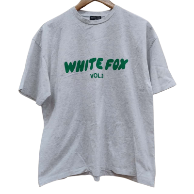 White Fox Womens Size M T-shirts Grey (16)