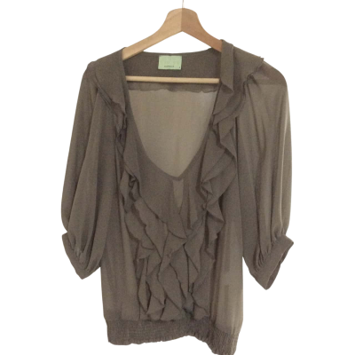 Review Womens  Size 8 3/4 Sleeve Top Olive 