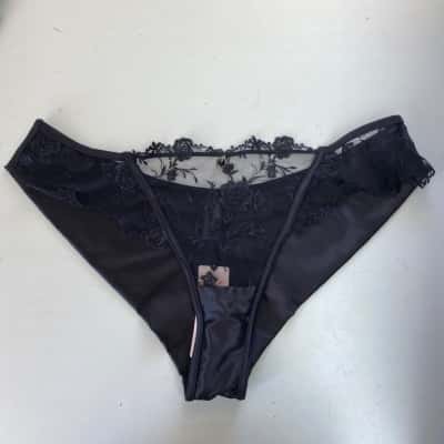 Vamp By Bras N Things Black All Yours High Leg Brazilian  Size 14 