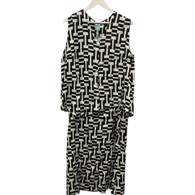 Blue Illusion Womens  Size 2L Black  / Pattern / White 