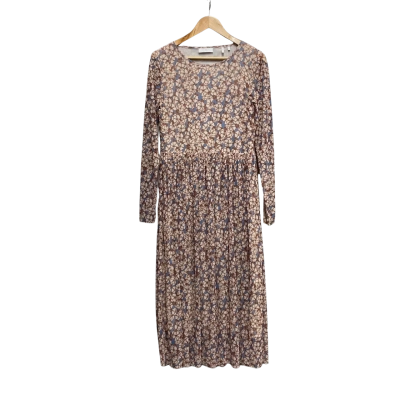 Rich and Royal Womens  Size L Maxi Dress Brown / Floral 