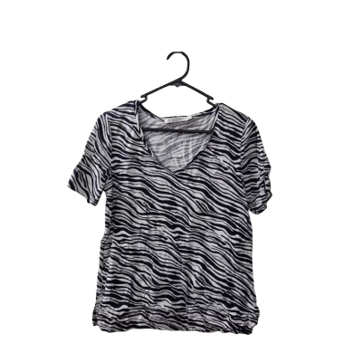 Sportscraft Women's  Size XS T-shirts Navy Blue / Pattern / White 