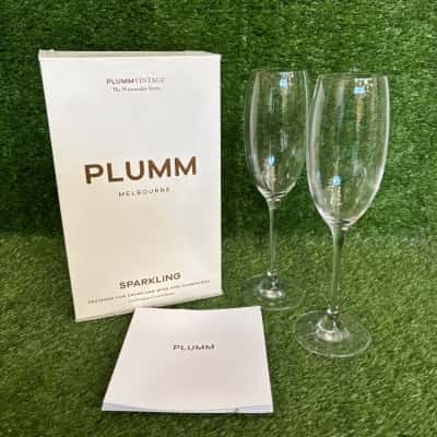 Plumm Vintage Sparkling Wine Glasses x 2 (New in Box)