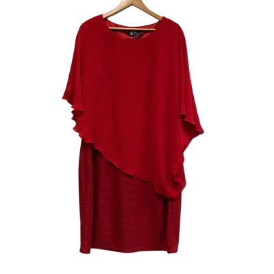 BNWT La Scala Size 18 Red Layered Dress