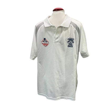 AFL Mens  Size M Polo Shirt White Geelong Cats