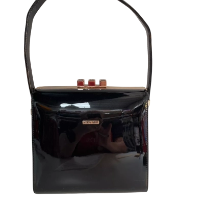 Vintage Vera May Handbag in Black Patent Leather 