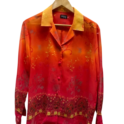 Bernini Ladies Red & Orange Size 14 Shirt