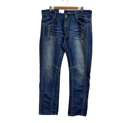NEW Bvlock 60. Mens  Size 38 Straight Leg Jeans Blue 