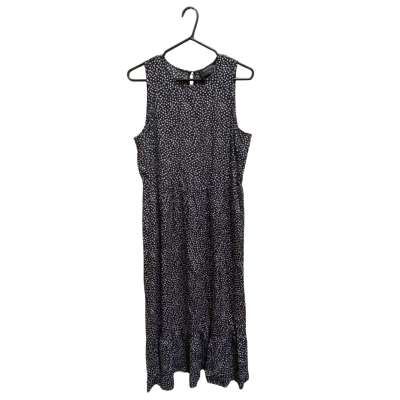 Decjuba Womens  Size 10 Midi Dress Black  / Polka Dot / White 