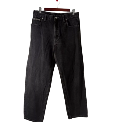 Calvin Klein Jeans Womens  Size 12 Wide Leg Jeans Black  