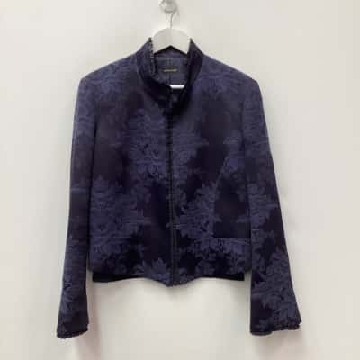 Carla Zampatti Womens  Blue Pants and Jacket set  size 12 pants size 14 Jacket 