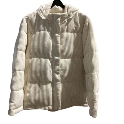 Suzannegrae Womens  Hooded Jacket Size L Cream RRP $99.95