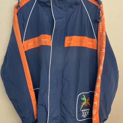 Melbourne Commonwealth Games 2006 Unisex  Size L Windbreaker Navy Blue / Orange / White 