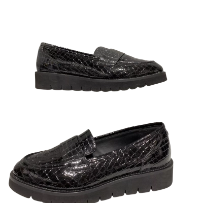 Carvela Lentini Black Croc Womens  Size 37 Loafers 