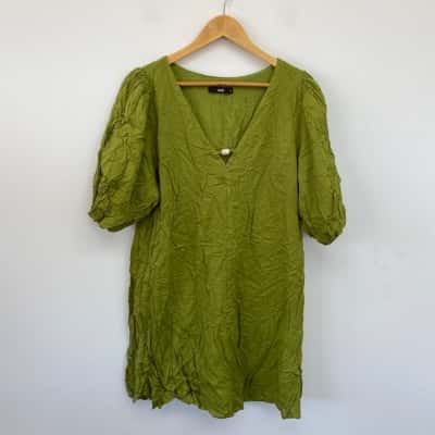 Sportsgirl Green Short SLeeve Mini Dress  Size 16 