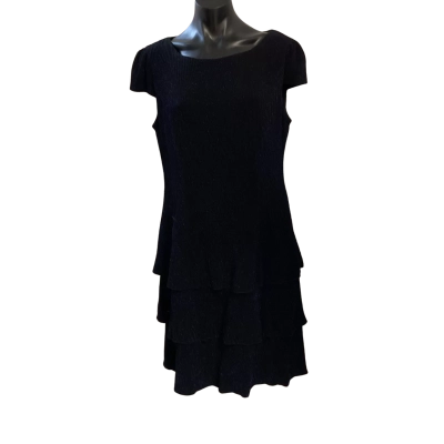 Liz Jordan Womens  Size XL Cocktail Dress Black  / Blue 