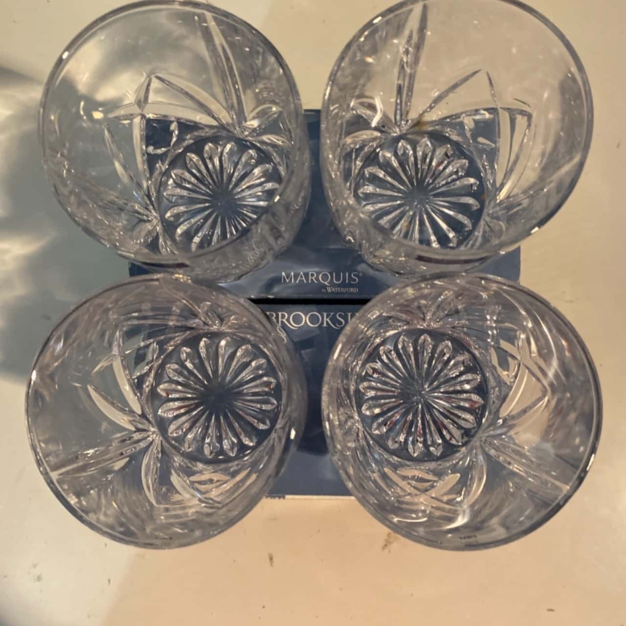 Waterford Marquis Brookside Double Old Fashioned Glasses set of 4