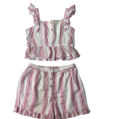 Lipsy London Kids Two Piece Set Size 6 Pink  / Striped 