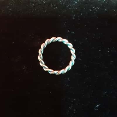 Women's  thick twist rope stackable Pandora Ring 