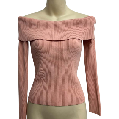 Witchery Womens Size S Pink Off Shoulder Top  