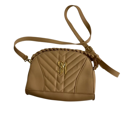 Steve Madden Womens Quilted Crossbody Bag Beige 