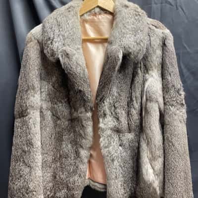 Vintage Fur Coat Womens Size 10 / 8 