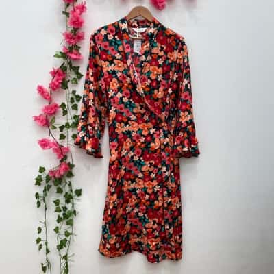 Primark Womens Wrap Dress Size S Floral 