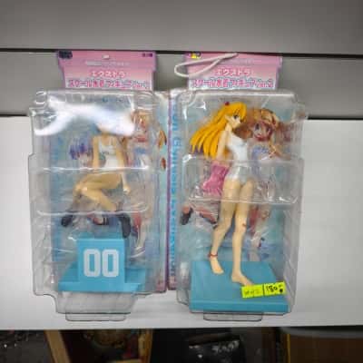 Neon Genesis Evangelion Extra School Swimsuit Figure Ver.2 Set of 2 (Rei Ayanami & Asuka Langley) As Is 