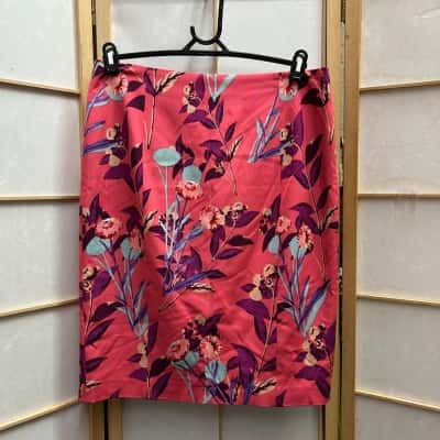 New With Tags David Lawrence Women’s  Size 14 Caroline Floral Pencil Skirt / Multicoloured / Pink  