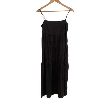 Assembly Label Womens Linen Size 8 Casual Dress Black  