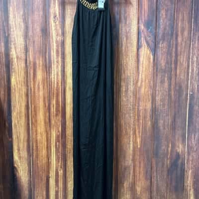 City Chic  Size XS Black  / Gold maxi dress new 